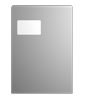 Briefumschlag DIN C4 (Lasche an der schmalen Seite), haftklebend mit Fenster, beidseitig 1/1 schwarz-/weiß bedruckt
