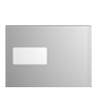 Briefumschlag DIN EA5-6 quer, haftklebend mit Fenster, beidseitig 1/1 schwarz-/weiß bedruckt