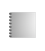 Broschüre mit Metall-Spiralbindung, Endformat Quadrat 10,5 cm x 10,5 cm, 300-seitig