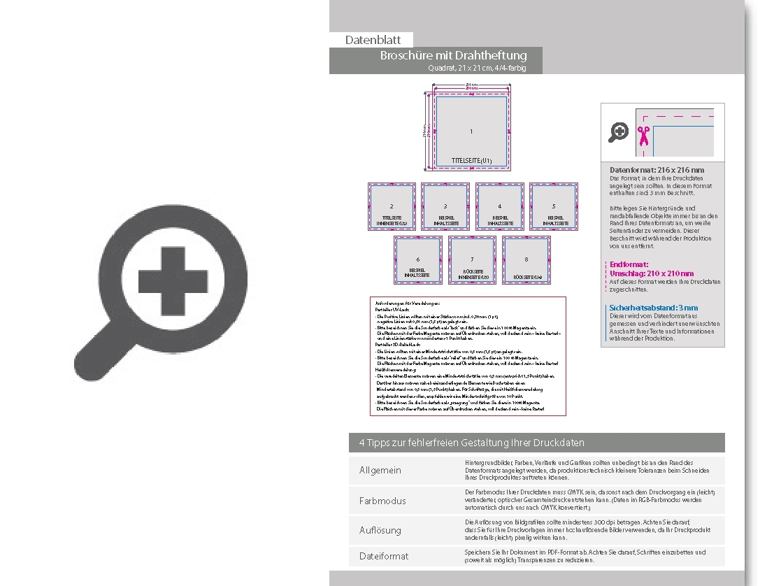Product Bild brosch__re_mit_drahtheftung__endformat_quadrat_21_0_cm_x_21_0_cm__152-seitig