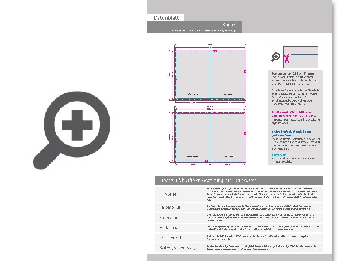 Product Bild einladungskarte_din_a6_4-seiter_4_4_farbig_mit_beidseitig_partieller_glitzer-lackierung