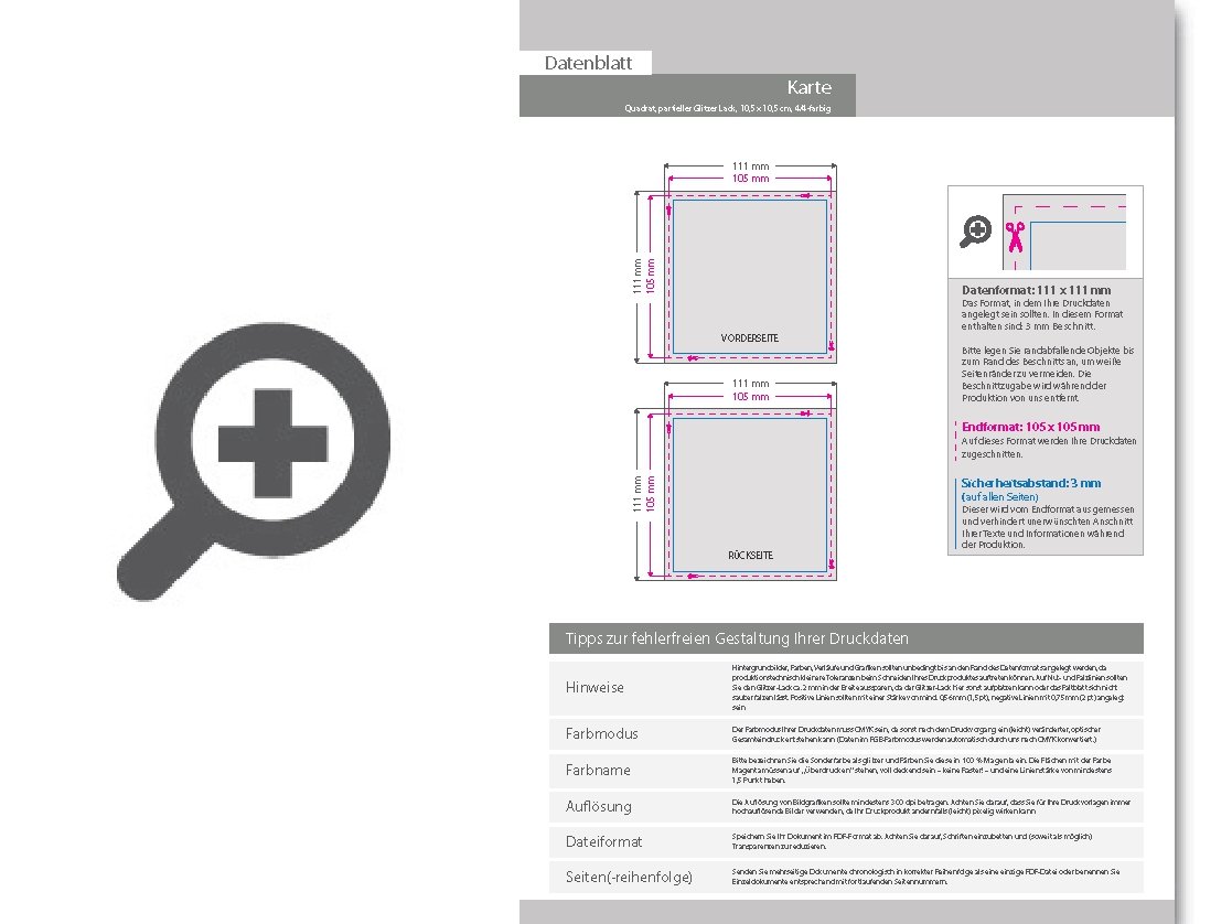 Product Bild einladungskarte_105_x_105_mm_4_4_farbig_mit_beidseitig_partieller_glitzer-lackierung